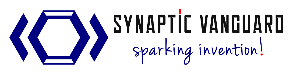 The Synaptic Vanguard logo, featuring innovative design and sustainable solutions, representing the company's commitment to quality, professionalism, and environmental responsibility